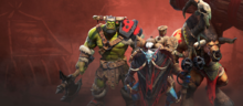 Рубака среди других представителей Орды (Warcraft III: Reforged).