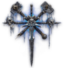Ледяная Скорбь на знамени Плети (Warcraft III: Reforged).
