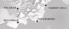 Позиция Хилсбрада на карте (Warcraft II).