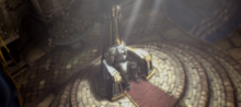 Теренас Менетил на троне (Warcraft III).