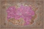 Карта Азерота в период расцвета империи ночных эльфов.