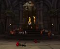 Статуя, окруженная подношениями во время Недели урожая (Battle for Azeroth).